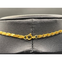 Ladies 22ct Yellow Gold Tulip Link Necklace