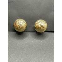 Ladies 18ct Yellow Gold Ball Stud Earrings