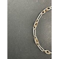 Ladies 925 Sterling Silver Knot Link Bracelet