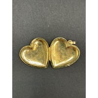 Ladies 9ct Yellow Gold Love Heart Locket Pendant