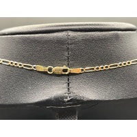 Ladies 9ct Yellow Gold Figaro Link Necklace & Dragonfly Pendant