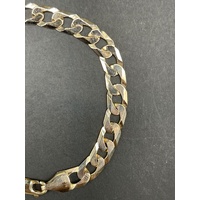 Mens 9ct Yellow Gold Curb Link Bracelet