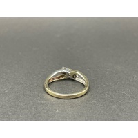 Ladies 9ct Yellow Gold Diamond Ring
