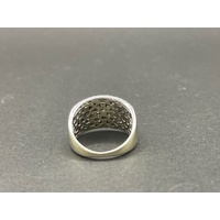 Ladies 14ct White Gold Diamond Cluster Ring