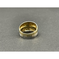 Ladies 18ct Two Tone Gold Double Ring