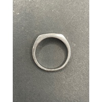 Mens stainless steel Cubic Zirconia Ring