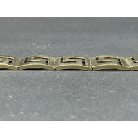 Mens 14ct Yellow Gold Fancy Link Bracelet