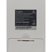 Kogan SmarterHome Scale and Body Analyser White KABODANWHTA 3kg-180kg
