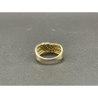 Ladies 9ct Yellow Gold Cubic Zirconia Ring