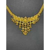 Ladies 22ct Yellow Gold Indian Filigree Fancy Necklace