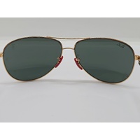Ray-Ban RB8313M F008/71 61-13 Scuderia Ferrari Arista Gold Green Sunglasses