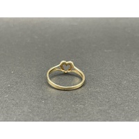 Ladies 9ct Yellow Gold Heart Shape Ring