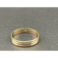 Ladies 9ct Three Tone Gold Ring