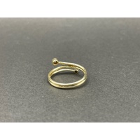 Ladies 9ct Yellow Gold Wrap Around Diamond Ring