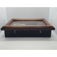 Football Wall Art Memorabilia Display Shadow Box Wood Frame