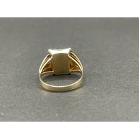 Men's 9ct Yellow Gold Black Onyx Gemstone Ring