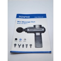 Renpho Handheld Deep Tissue Massage Gun with 5x Attachments and Carry Bag