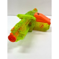 Rare Sonic Green Nerf Gun Vulcan EBF-25 with N-Strike Bullet Holder