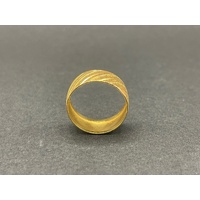 Unisex 21ct Yellow Gold Wide Band Ring