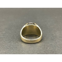 Men's 9ct Yellow Gold Black Onyx Gemstone Ring