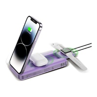 EKO 5 in 1 Portable Wireless Charger and Powerbank for iPhone in Violet