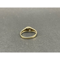 Unisex 9ct Yellow Gold Initial Letter S Ring