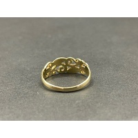 Ladies 9ct Yellow Gold Leaf & Vine Pattern Ring