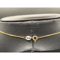 Childs 9ct Yellow Gold Curb Link Necklace & Evil Eye Pendant