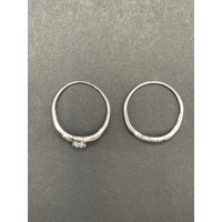 Ladies 9ct White Gold Diamond Ring Set