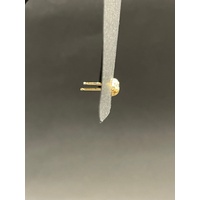 Ladies 18ct Yellow Gold Half Circle Stud Earrings
