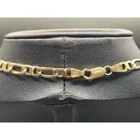 Mens 9ct Yellow Gold Anchor Link Necklace