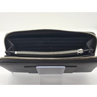 Lacoste Ladies Chantaco Zipped Matte Leather Wallet Noir