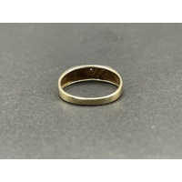 Mens 9ct Yellow Gold Diamond Signet Ring