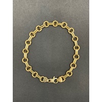 Ladies 9ct Yellow Gold Fancy Link Bracelet
