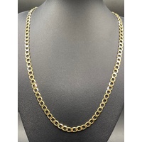 Men's 9ct Yellow Gold Open Curb Link Necklace