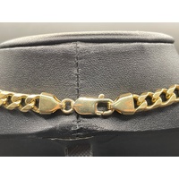 Mens 9ct Yellow Gold Curb Link Necklace
