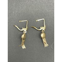 Ladies 18ct Yellow Gold Dangle Earrings