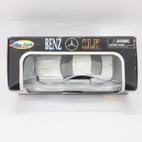 Mercedes-Benz SLK 1:32 Diecast Model Car Silver Open Door Collectible