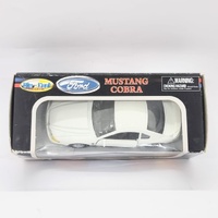 Ford Mustang Cobra 1:32 Diecast Car Model White Open Door Collectible