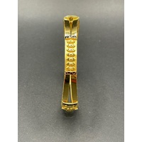 Ladies 23ct Yellow Gold Round Pattern Bangle