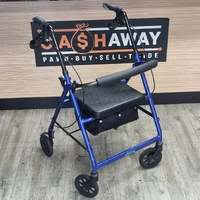 Care Quip Foldable 4 Wheeled Mobility Walker 130kg Capacity