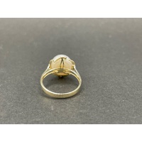 Ladies 9ct Yellow Gold White Pearl Ring