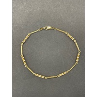 Ladies 9ct Yellow Gold Fancy Link Bracelet