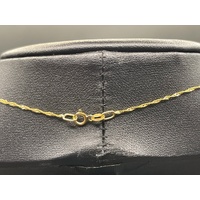 Ladies 18ct Yellow Gold Margarita Twist Link Necklace with Hand Pendant