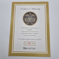 Bruce Lee In The Memory of The Little Dragon Limited Edition 005/900 Memorabilia