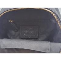 Coach Mini Charlie Backpack Black Pebble Leather