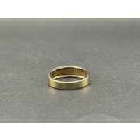 Mens 9ct Yellow Gold Signet Diamond Ring