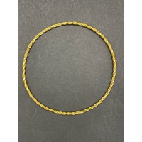 Ladies 21ct Yellow Gold Round Twist Bangle