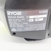 Ryobi 18V ONE+ Hybrid 2 Speaker Radio with Bluetooth R18HR Skin Only