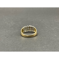 Ladies 18ct Yellow Gold Diamond Cluster Ring